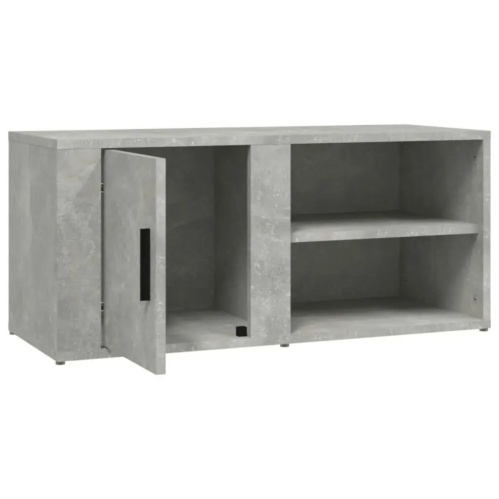 TV Cabinet Concrete Grey 80x31.5x36 cm Engineered Wood 819444