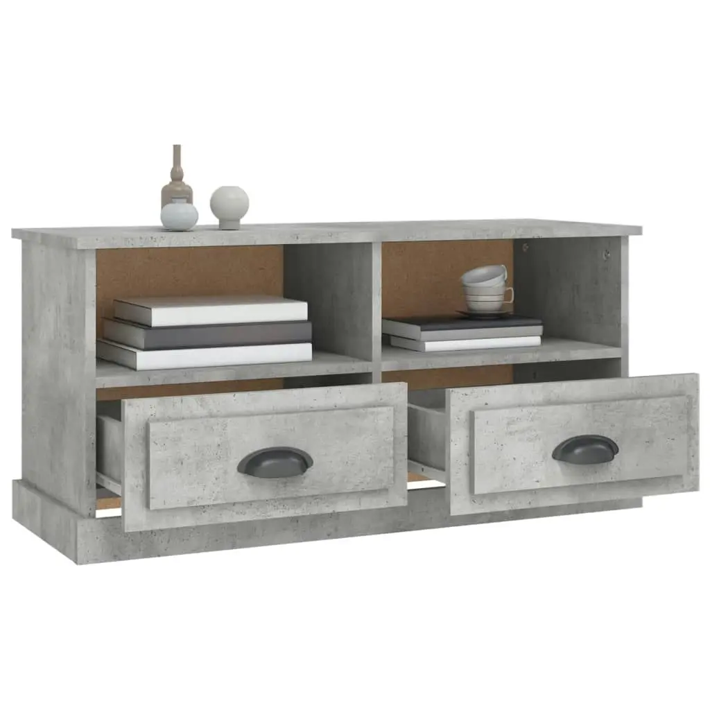 TV Cabinet Concrete Grey 93x35.5x45 cm Engineered Wood 816468