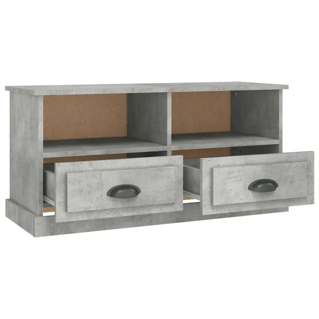 TV Cabinet Concrete Grey 93x35.5x45 cm Engineered Wood 816468