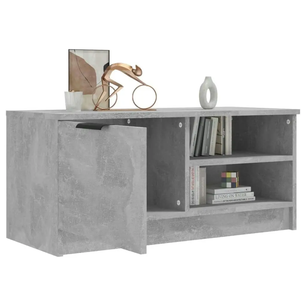 TV Cabinet Concrete Grey 80x35x36.5 cm Engineered Wood 811474