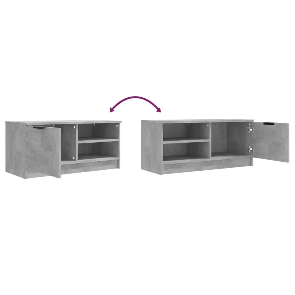 TV Cabinet Concrete Grey 80x35x36.5 cm Engineered Wood 811474