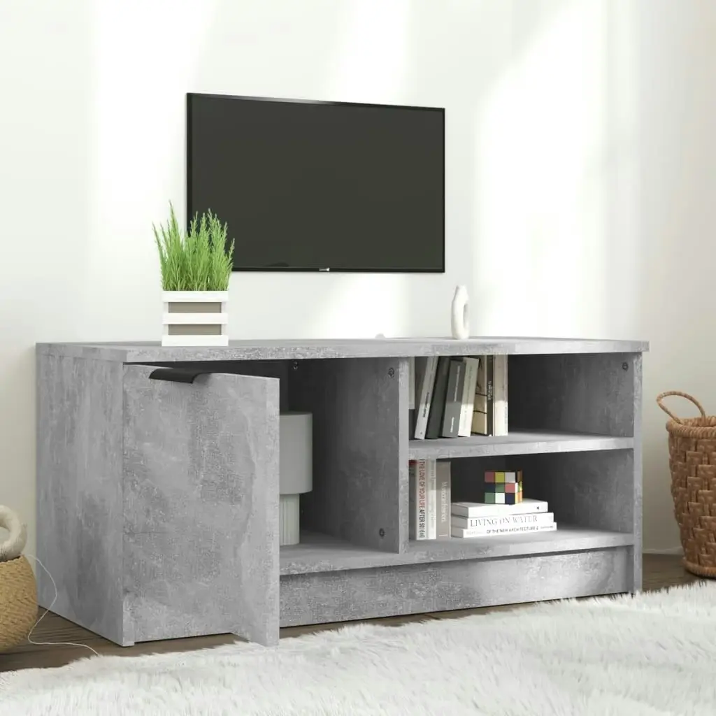 TV Cabinet Concrete Grey 80x35x36.5 cm Engineered Wood 811474