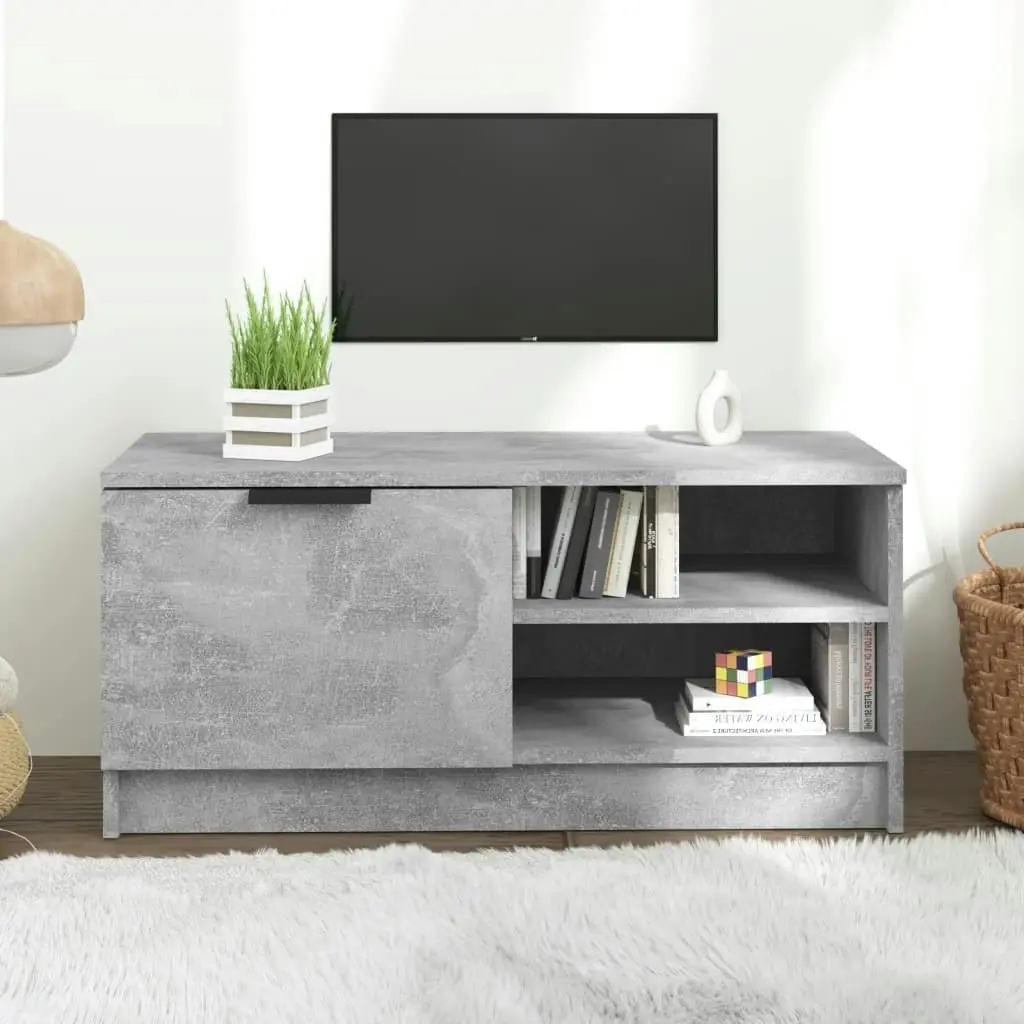 TV Cabinet Concrete Grey 80x35x36.5 cm Engineered Wood 811474