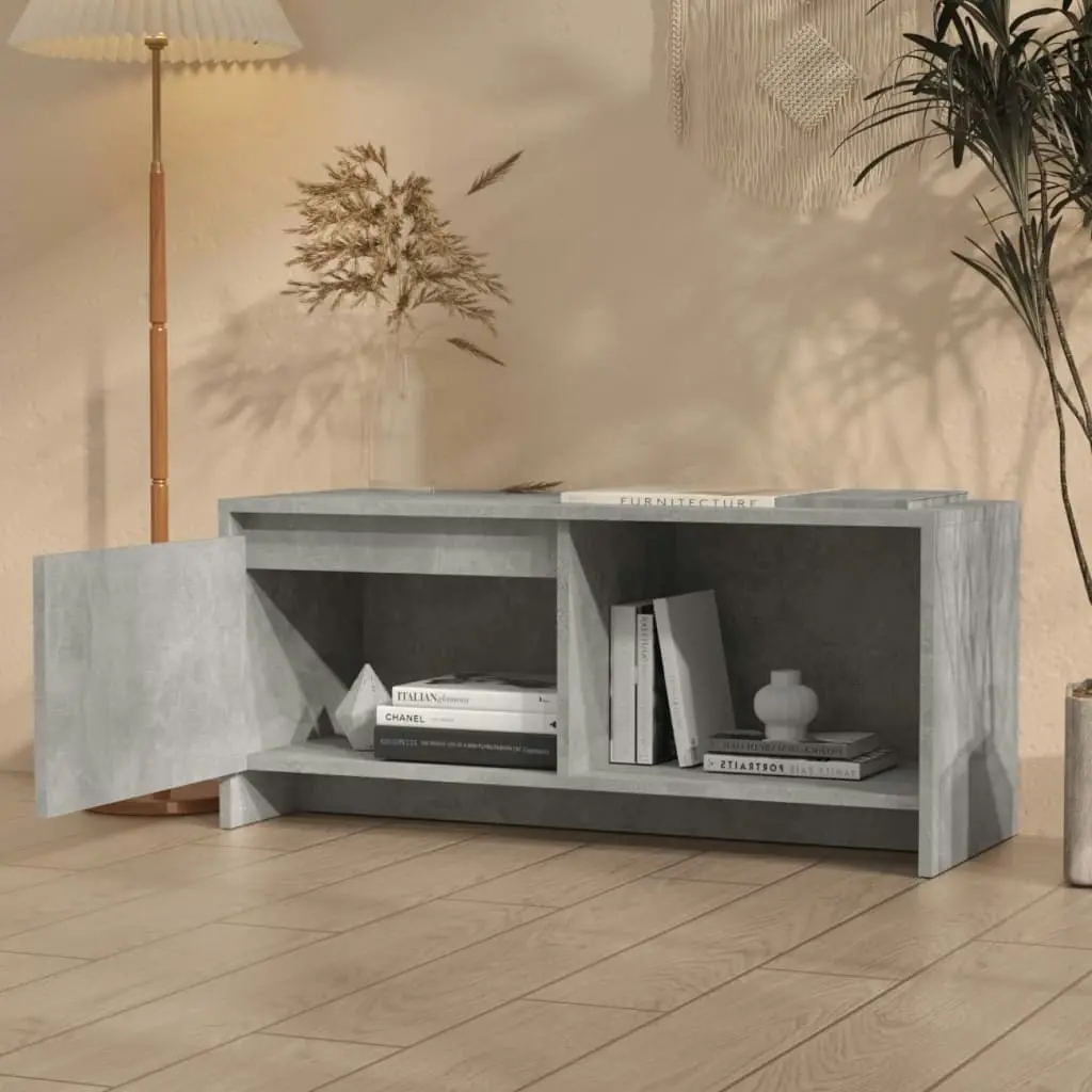 TV Cabinet Concrete Grey 90x35x40 cm Engineered Wood 809786