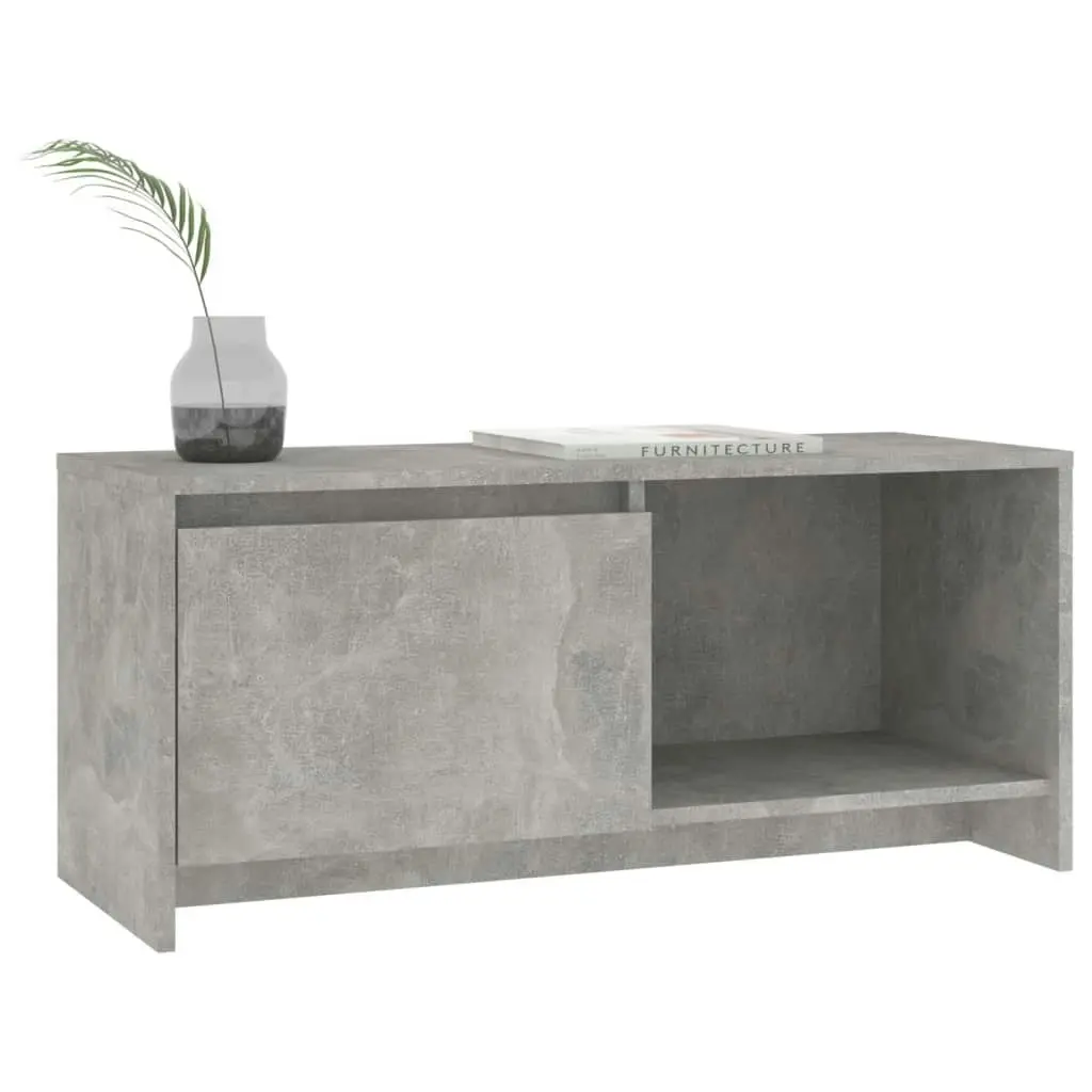 TV Cabinet Concrete Grey 90x35x40 cm Engineered Wood 809786