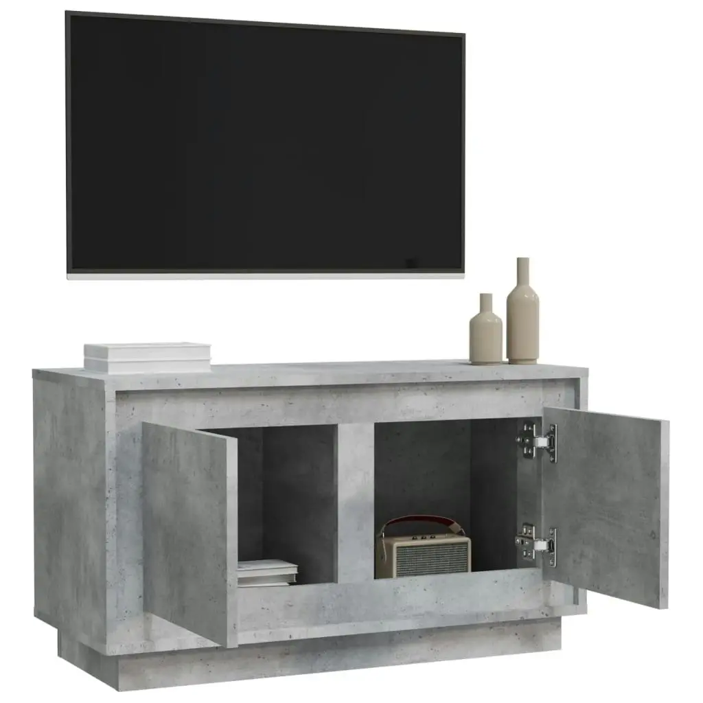 TV Cabinet Concrete Grey 80x35x45 cm Engineered Wood 819856