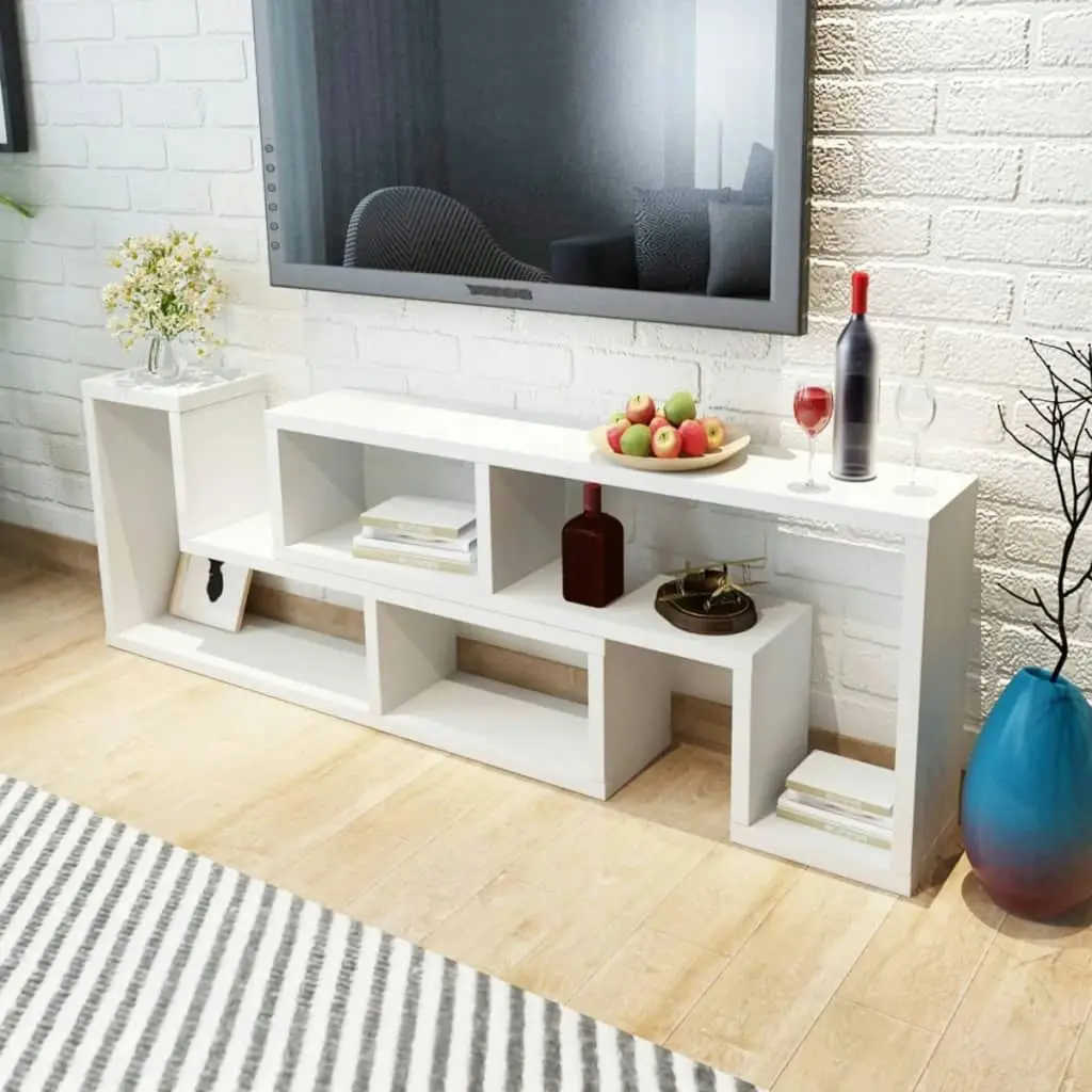 TV Cabinet Double L-Shaped White 243066