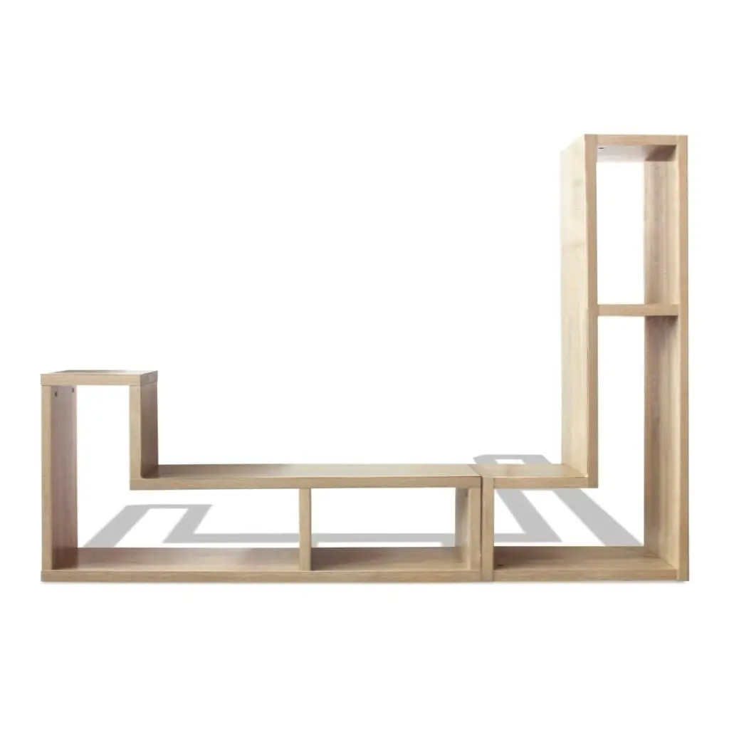 TV Cabinet Double L-Shaped Oak 243065