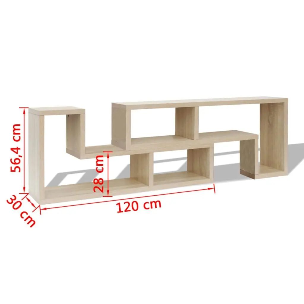 TV Cabinet Double L-Shaped Oak 243065