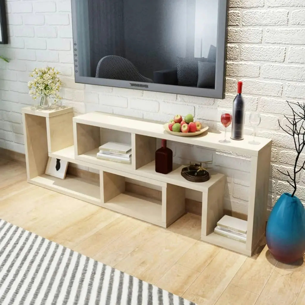 TV Cabinet Double L-Shaped Oak 243065