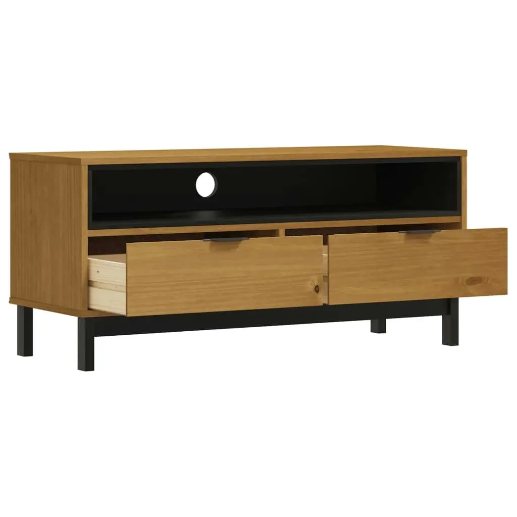 TV Cabinet FLAM 110x40x50 cm Solid Wood Pine 357819