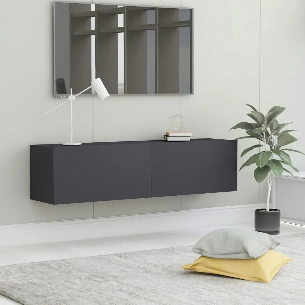 TV Cabinet Grey 120x30x30 cm Engineered Wood 801492