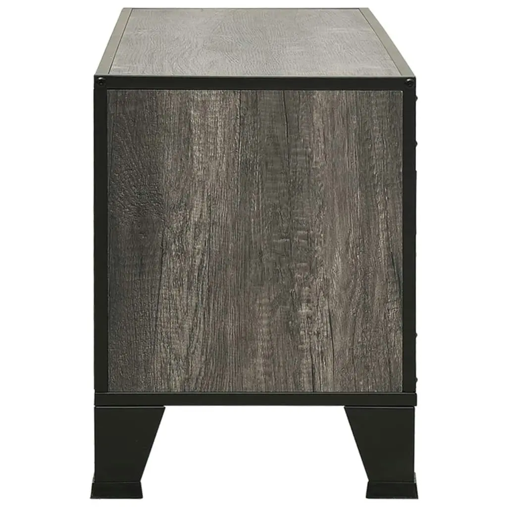 TV Cabinet Grey 105x36x47 cm Metal and MDF 335910