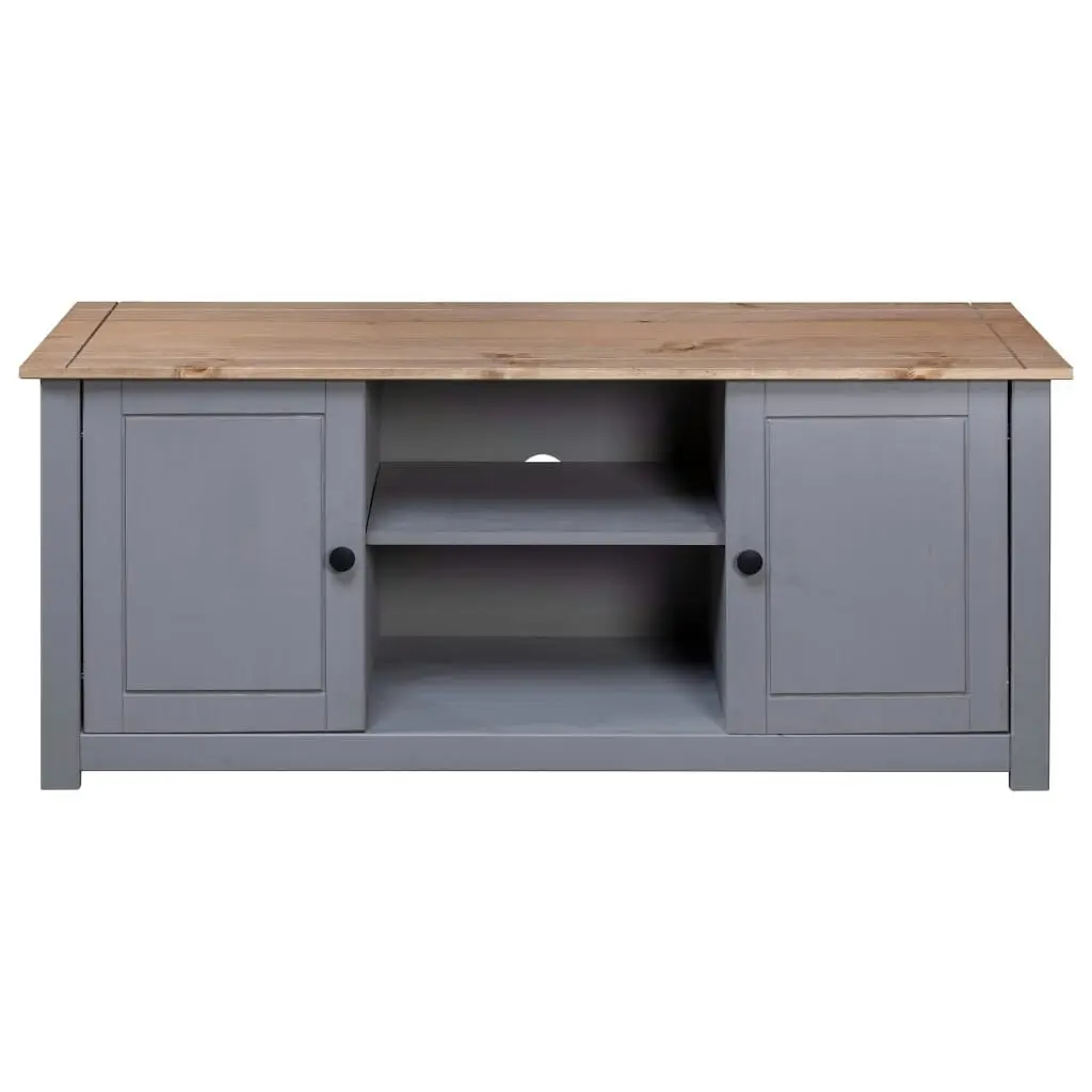 TV Cabinet Grey 120x40x50 cm Solid Pine Wood Panama Range 282671