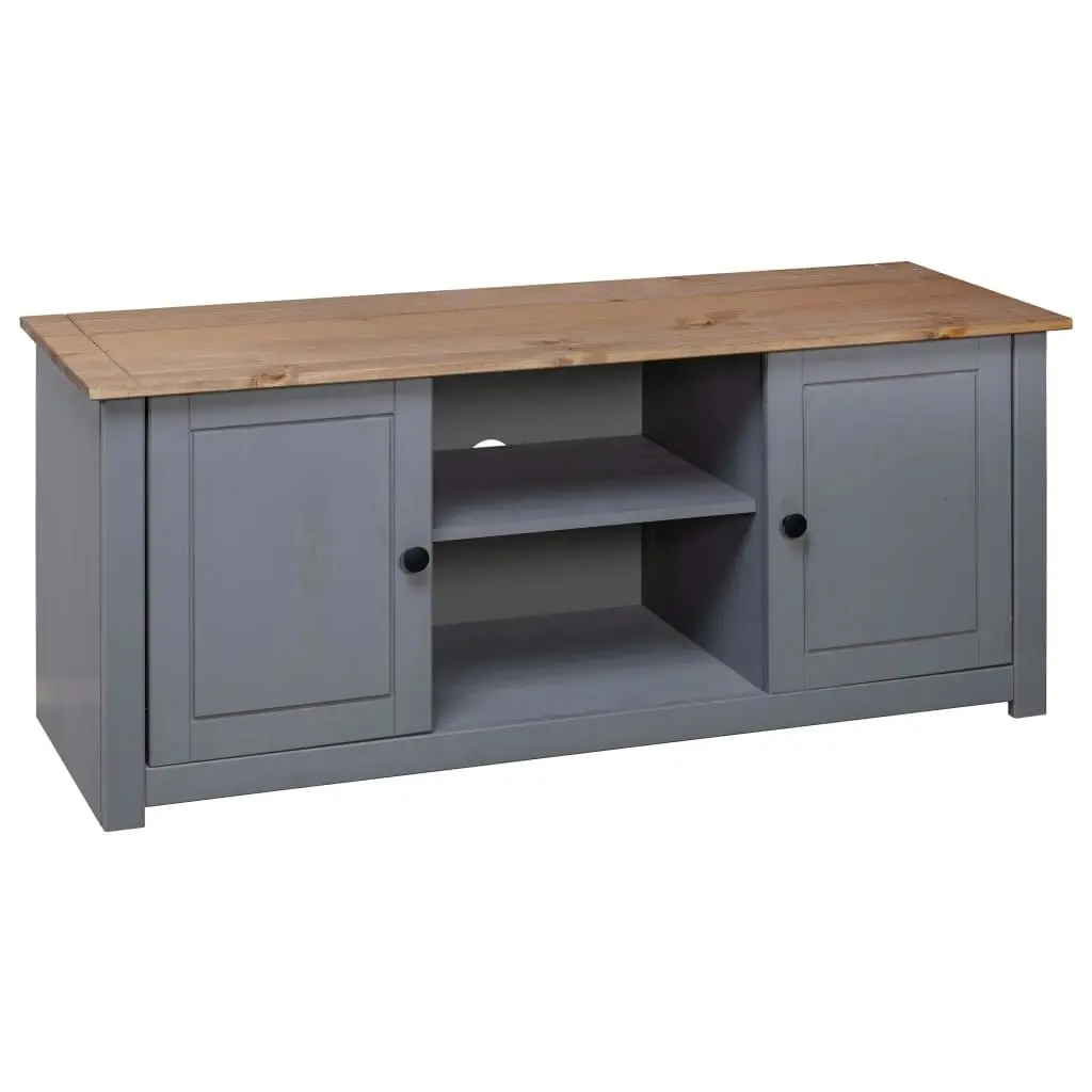 TV Cabinet Grey 120x40x50 cm Solid Pine Wood Panama Range 282671