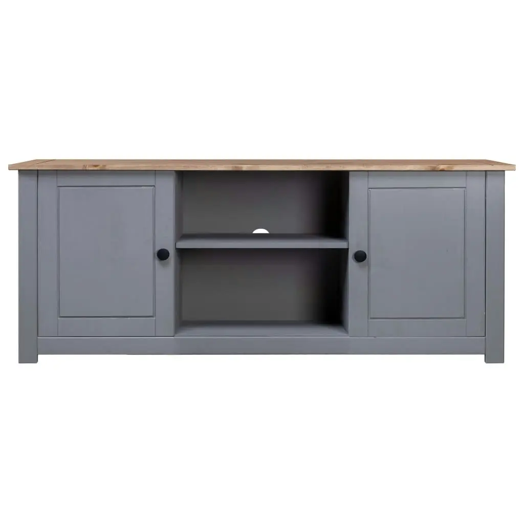 TV Cabinet Grey 120x40x50 cm Solid Pine Wood Panama Range 282671