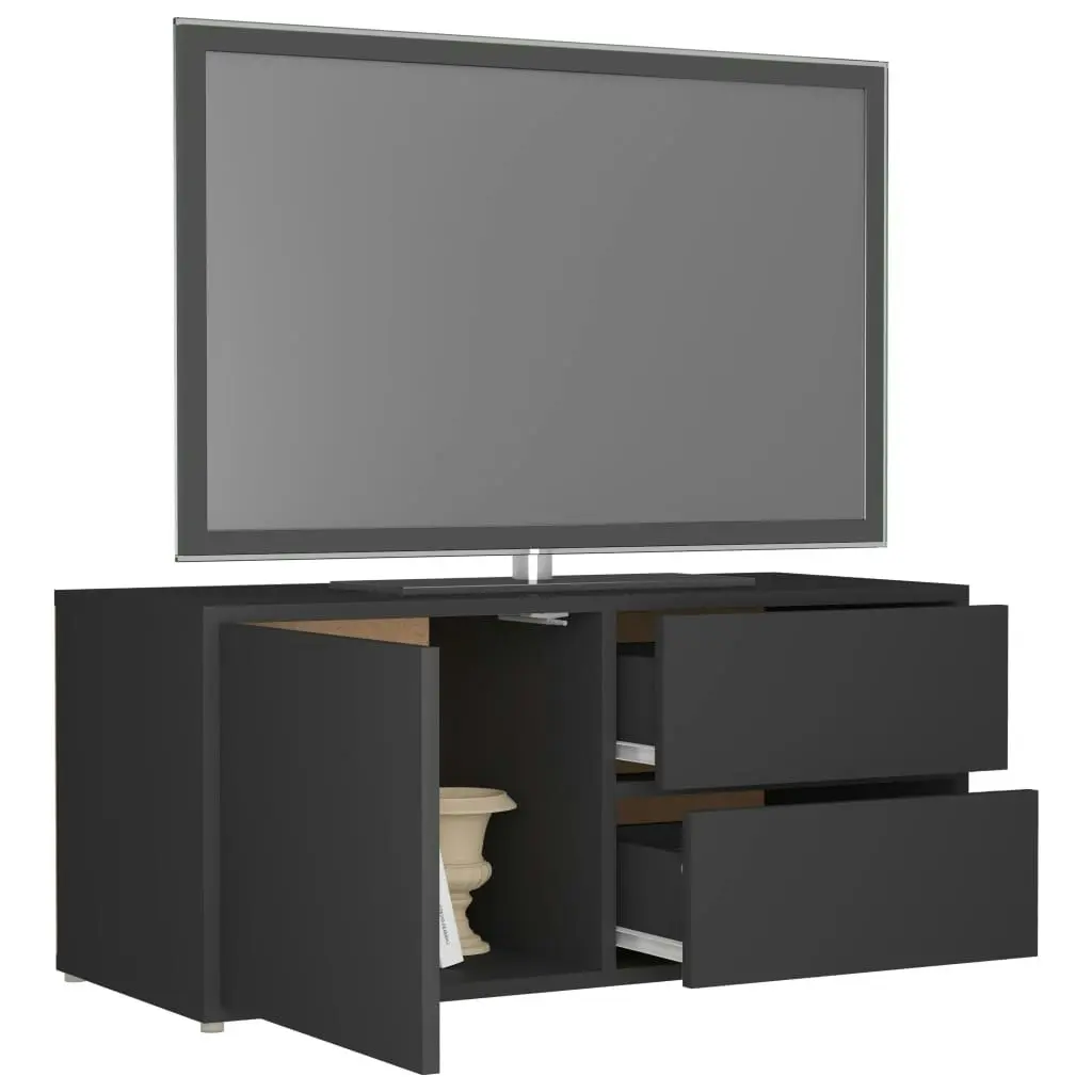 TV Cabinet Grey 80x34x36 cm Engineered Wood 801852