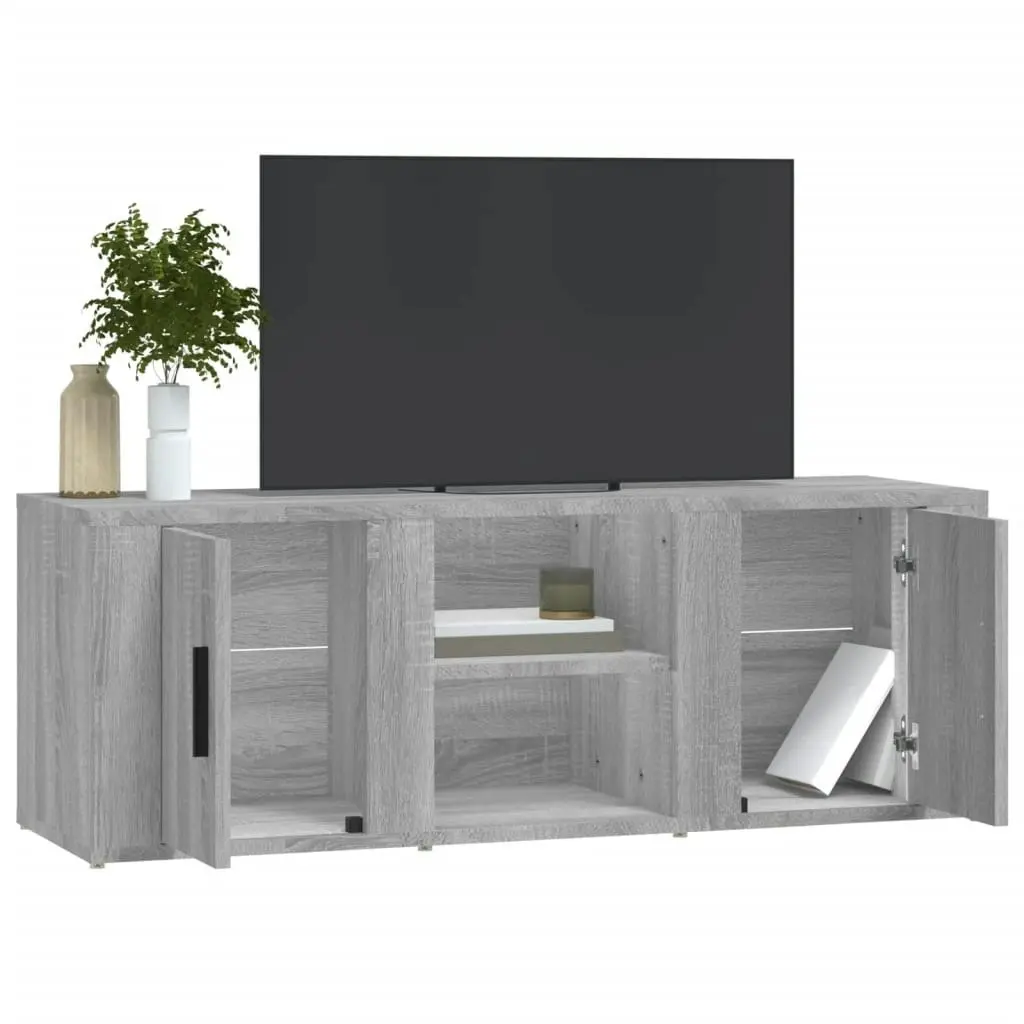 TV Cabinet Grey Sonoma 100x31.5x35 cm Engineered Wood 819434