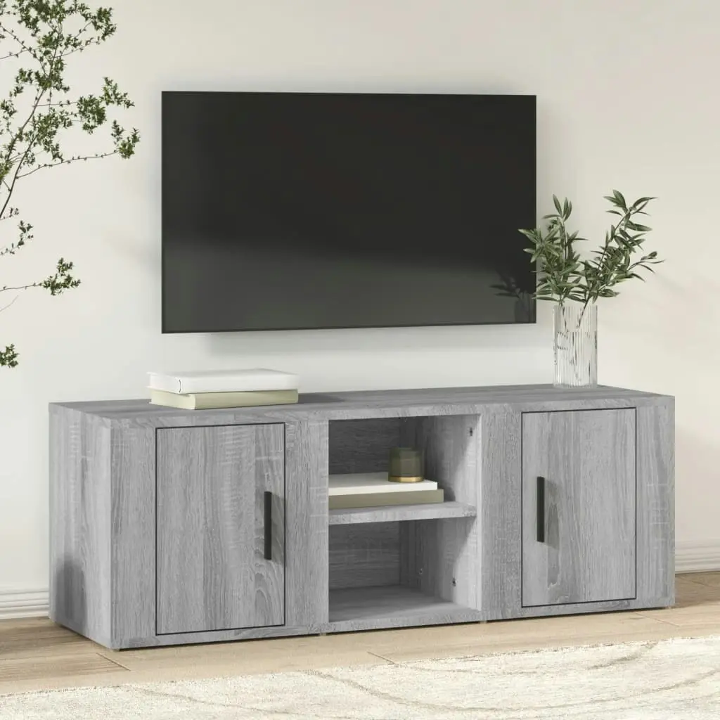 TV Cabinet Grey Sonoma 100x31.5x35 cm Engineered Wood 819434