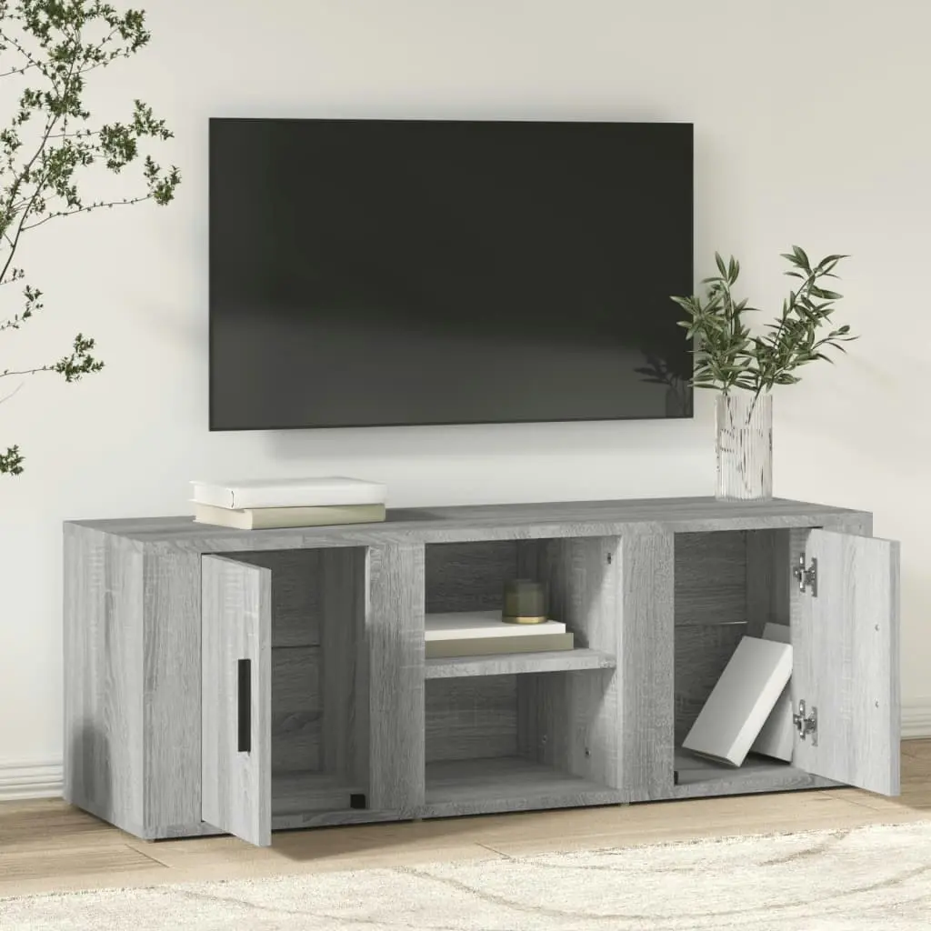 TV Cabinet Grey Sonoma 100x31.5x35 cm Engineered Wood 819434