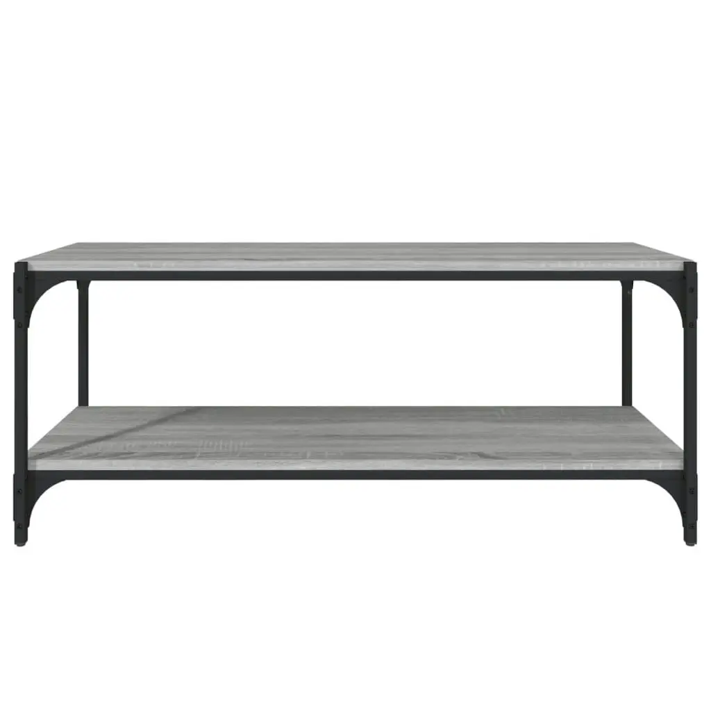 TV Cabinet Grey Sonoma 100x33x41 cm Engineered Wood and Steel 819350