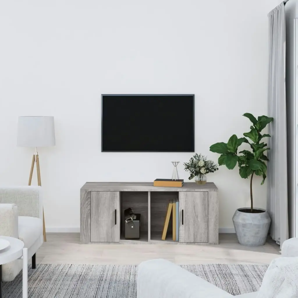 TV Cabinet Grey Sonoma 100x35x40 cm Engineered Wood 816806