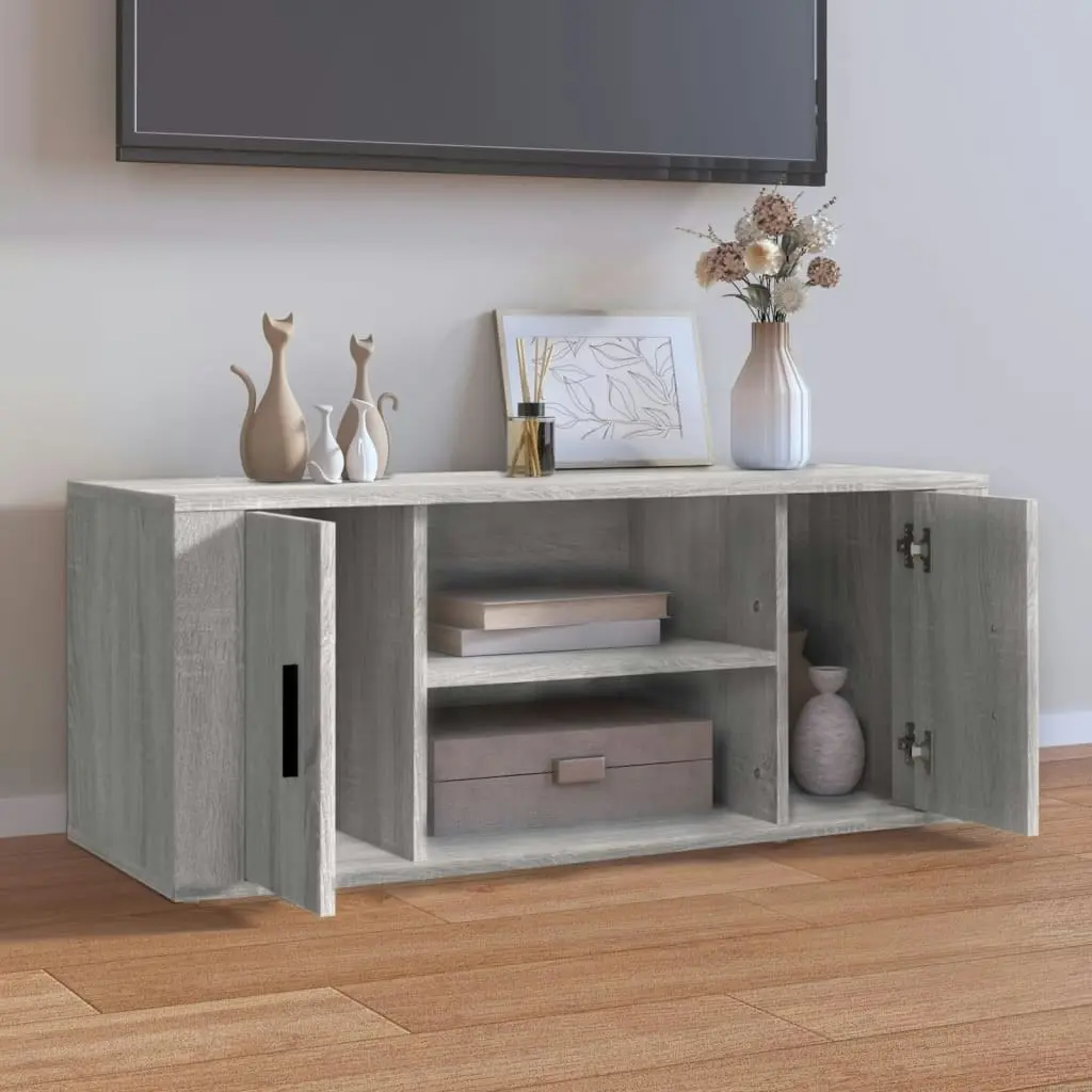 TV Cabinet Grey Sonoma 100x35x40 cm Engineered Wood 823097