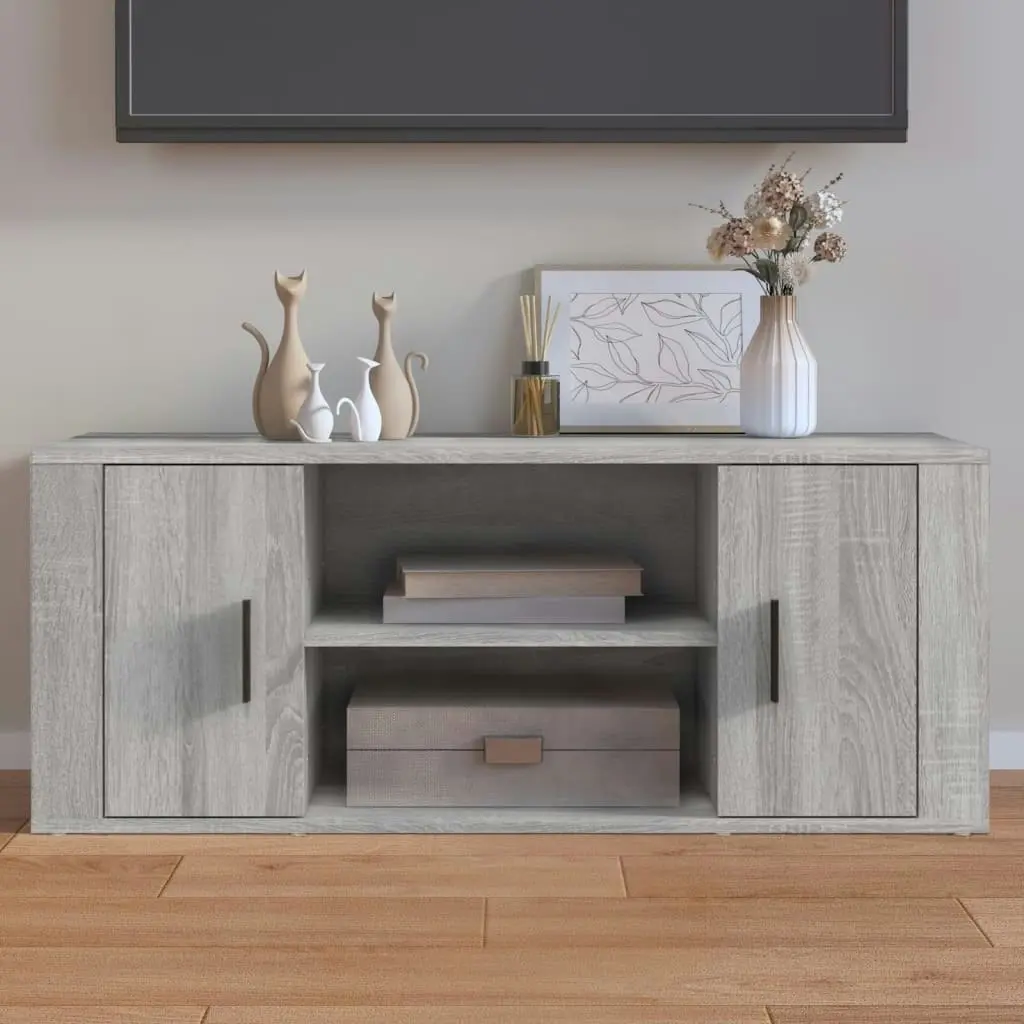 TV Cabinet Grey Sonoma 100x35x40 cm Engineered Wood 823097