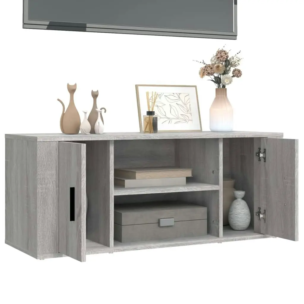 TV Cabinet Grey Sonoma 100x35x40 cm Engineered Wood 823097