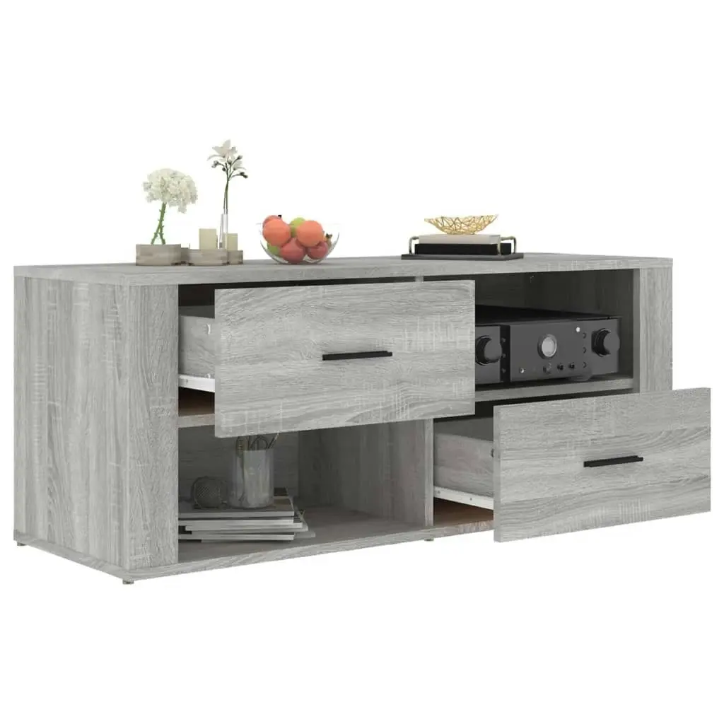 TV Cabinet Grey Sonoma 100x35x40 cm Engineered Wood 823105