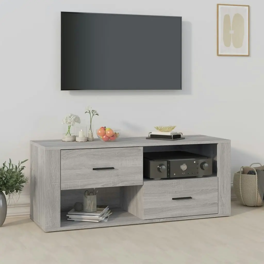 TV Cabinet Grey Sonoma 100x35x40 cm Engineered Wood 823105