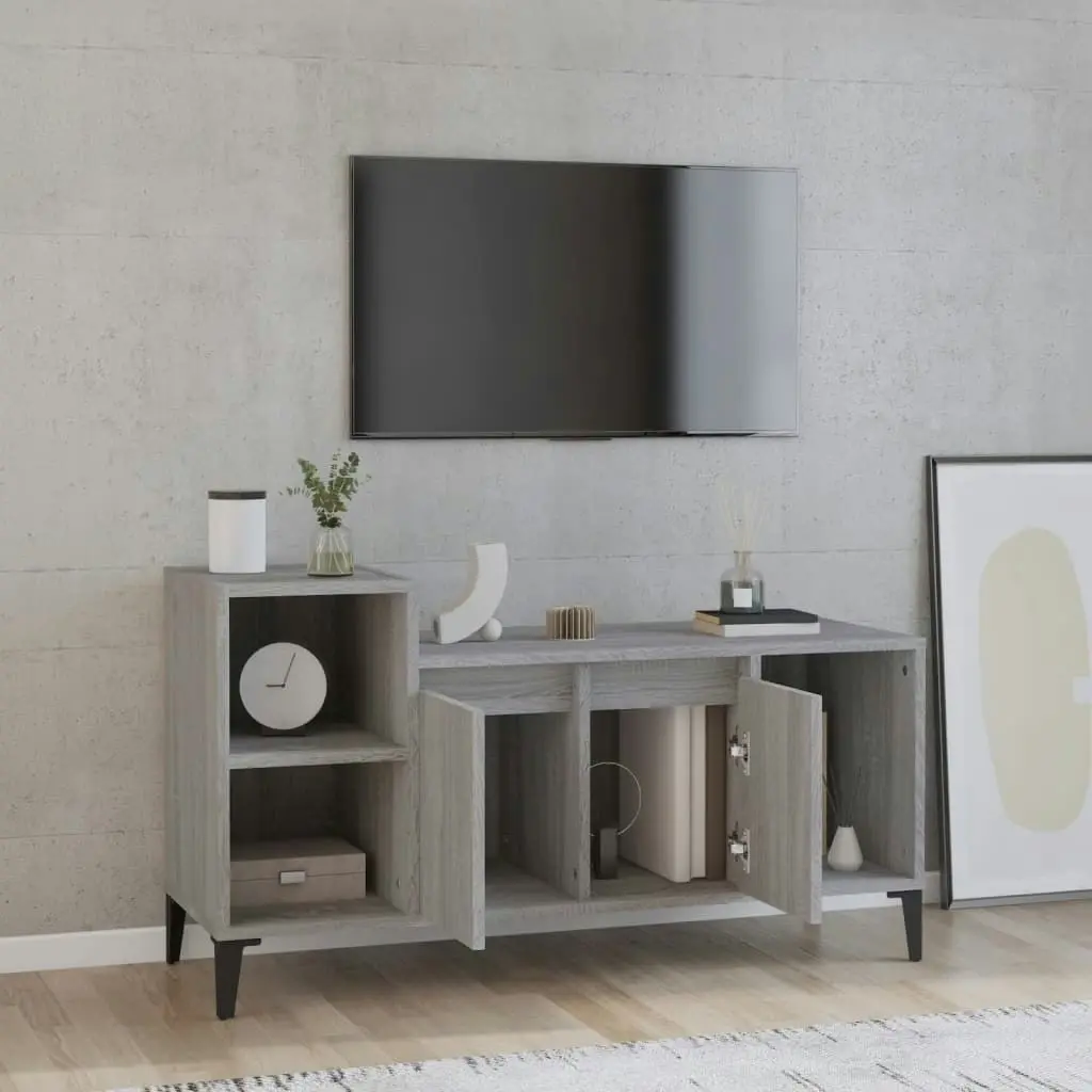 TV Cabinet Grey Sonoma 100x35x55 cm Engineered Wood 821186