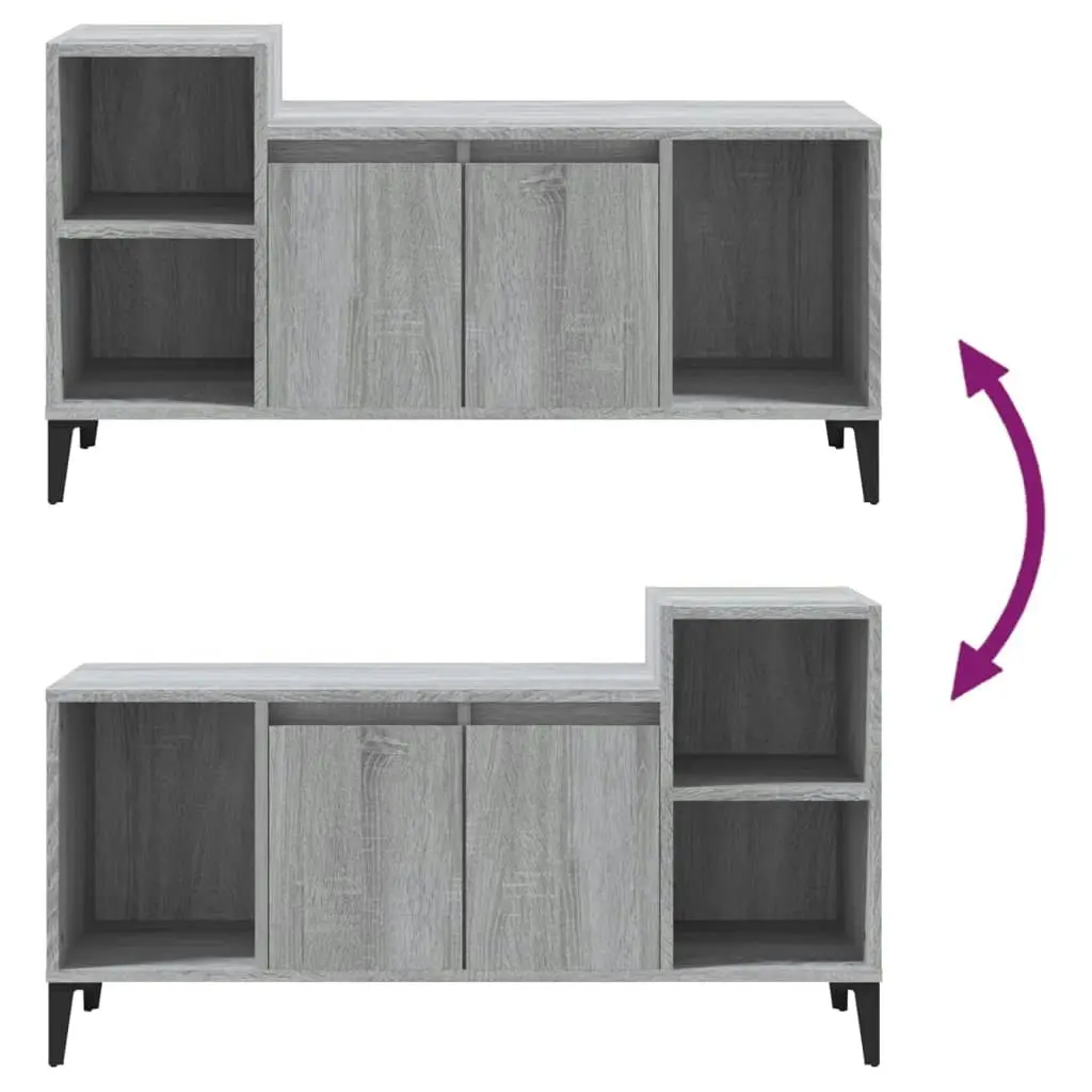 TV Cabinet Grey Sonoma 100x35x55 cm Engineered Wood 821186