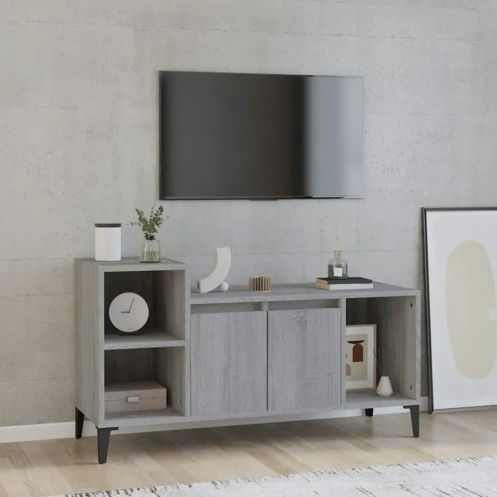 TV Cabinet Grey Sonoma 100x35x55 cm Engineered Wood 821186