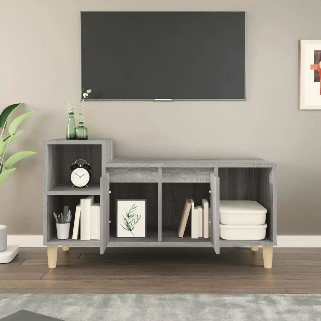 TV Cabinet Grey Sonoma 100x35x55 cm Engineered Wood 821178