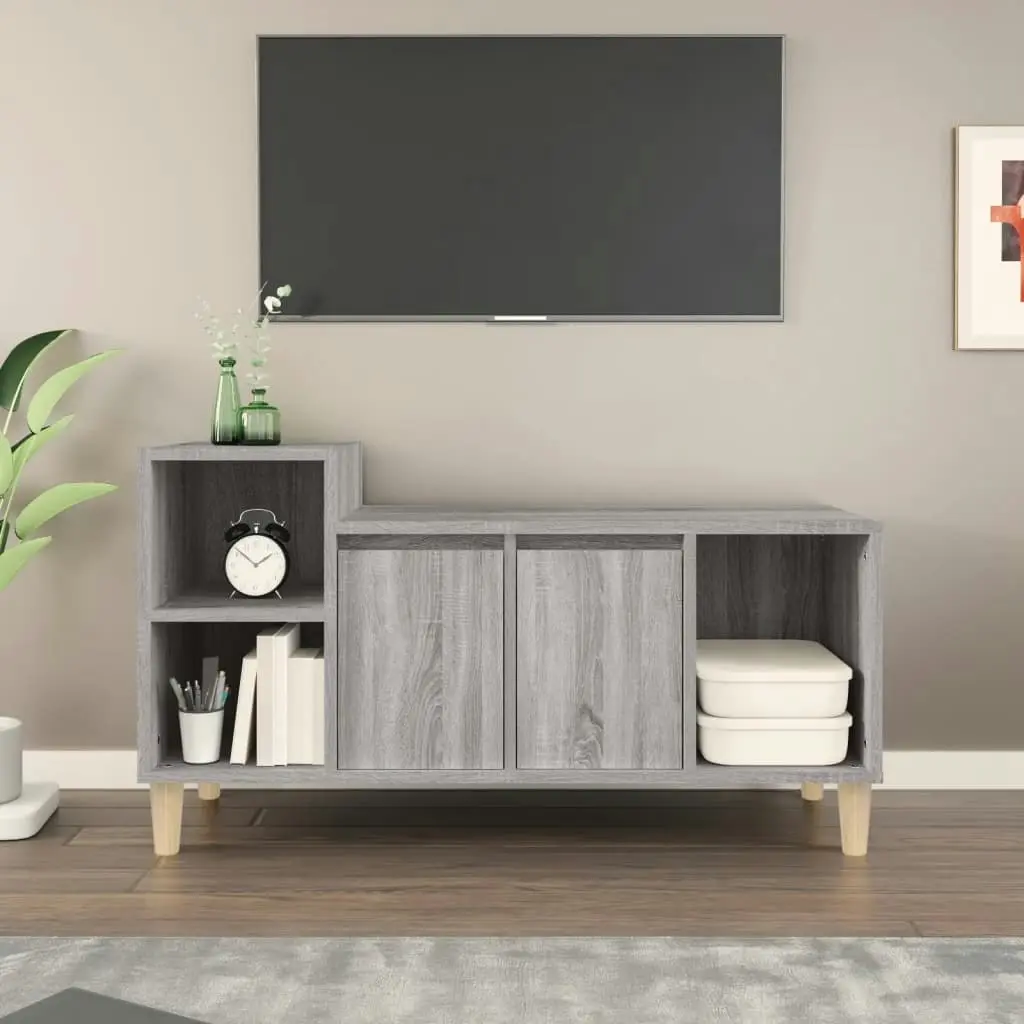 TV Cabinet Grey Sonoma 100x35x55 cm Engineered Wood 821178