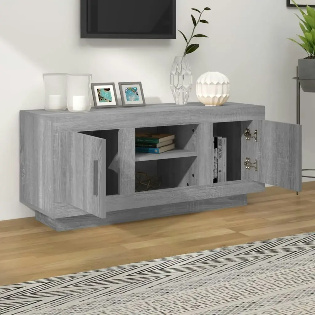 TV Cabinet Grey Sonoma 102x35x45 cm Engineered Wood 817226