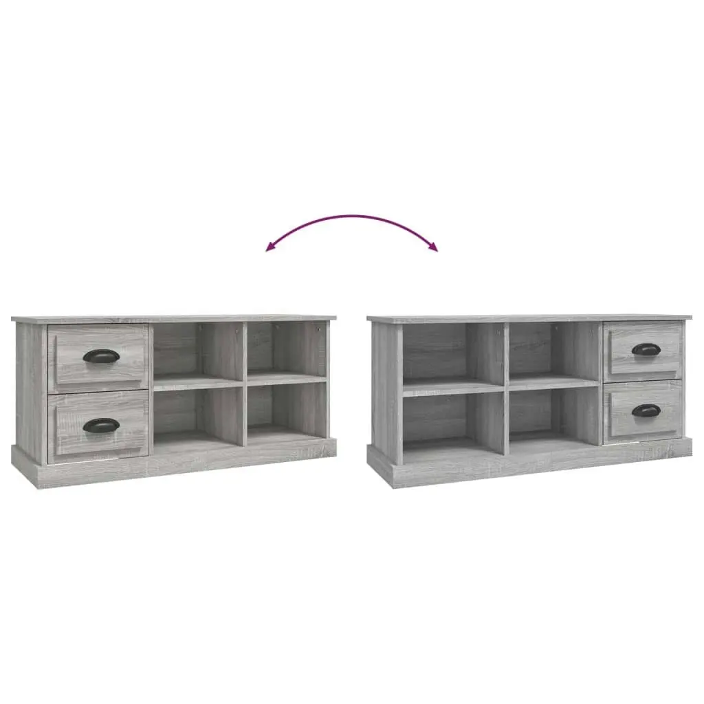 TV Cabinet Grey Sonoma 102x35.5x47.5 cm Engineered Wood 816182