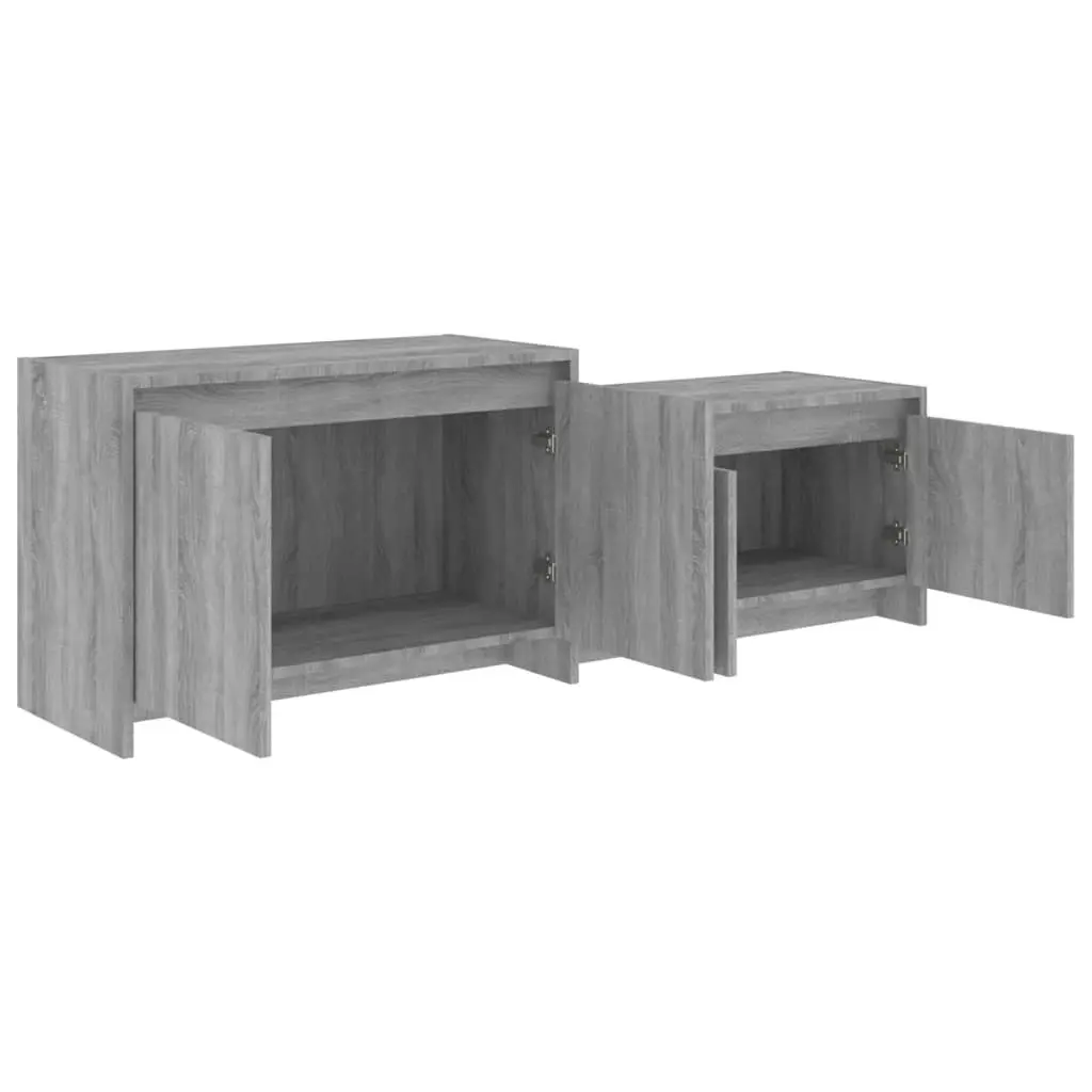 TV Cabinet Grey Sonoma 146.5x35x50 cm Engineered Wood 813027