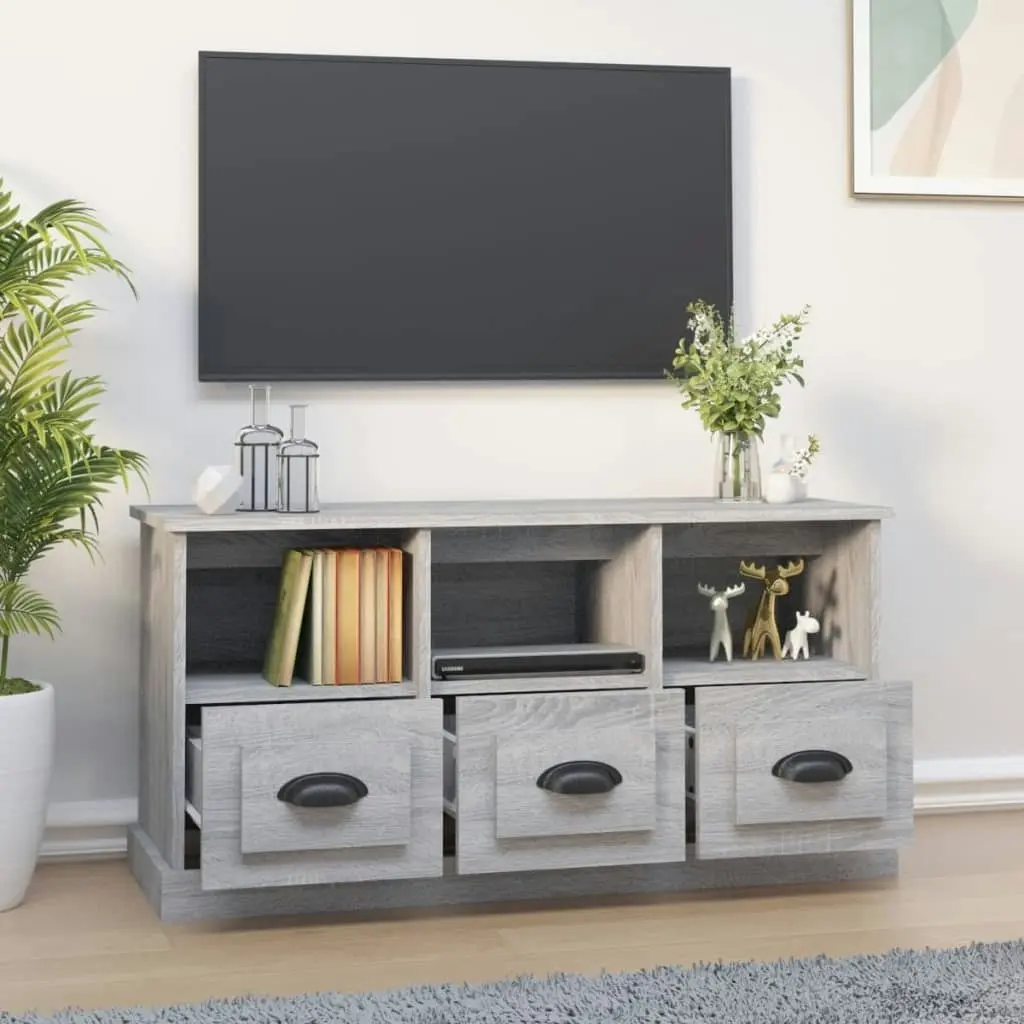 TV Cabinet Grey Sonoma 100x35x50 cm Engineered Wood 816294