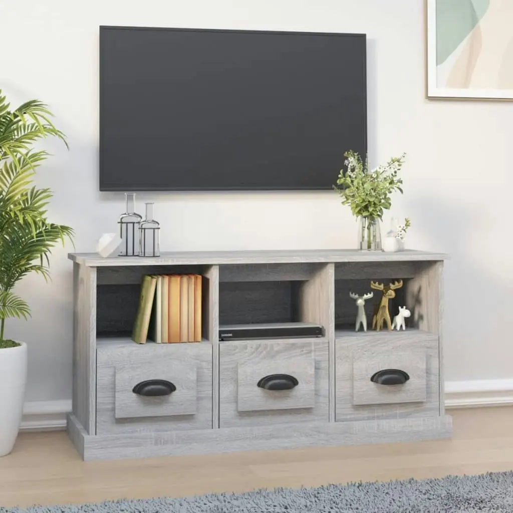 TV Cabinet Grey Sonoma 100x35x50 cm Engineered Wood 816294