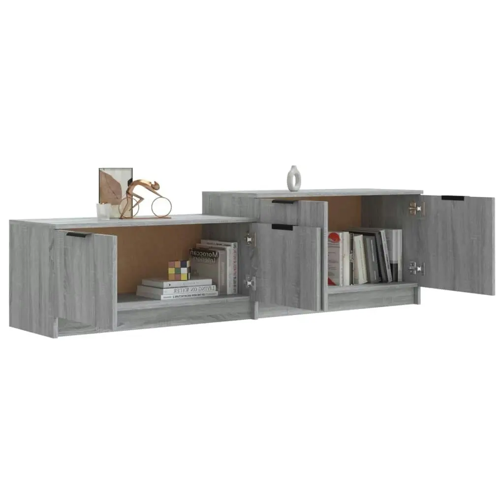 TV Cabinet Grey Sonoma 158.5x36x45 cm Engineered Wood 817124