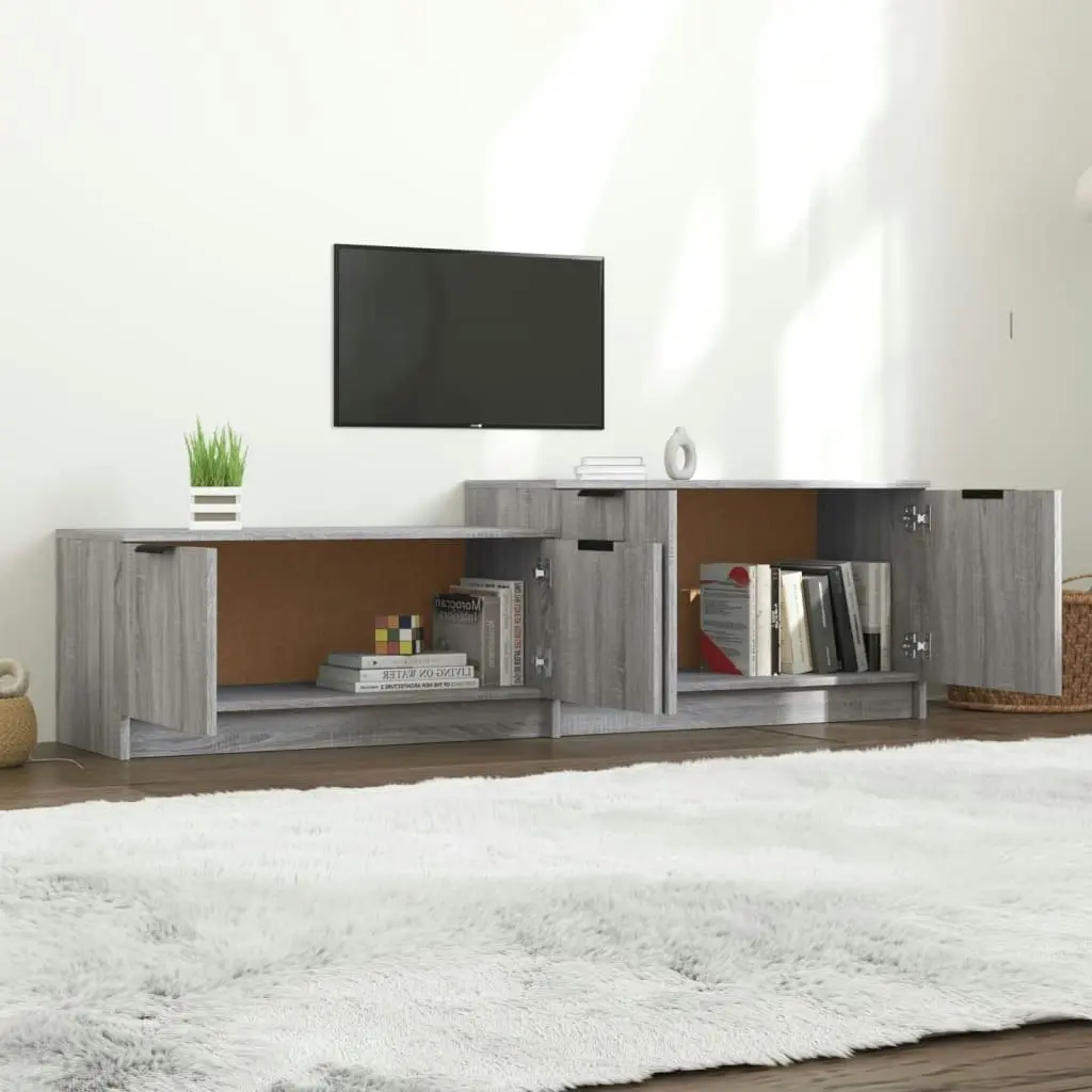 TV Cabinet Grey Sonoma 158.5x36x45 cm Engineered Wood 817124