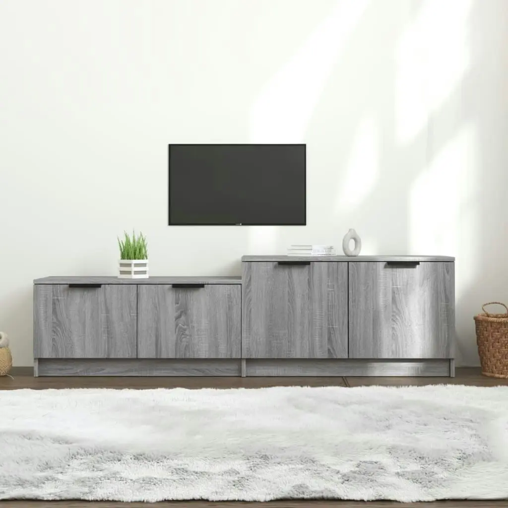 TV Cabinet Grey Sonoma 158.5x36x45 cm Engineered Wood 817124