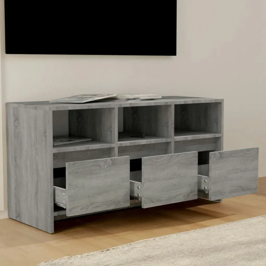 TV Cabinet Grey Sonoma 102x37.5x52.5 cm Engineered Wood 813024