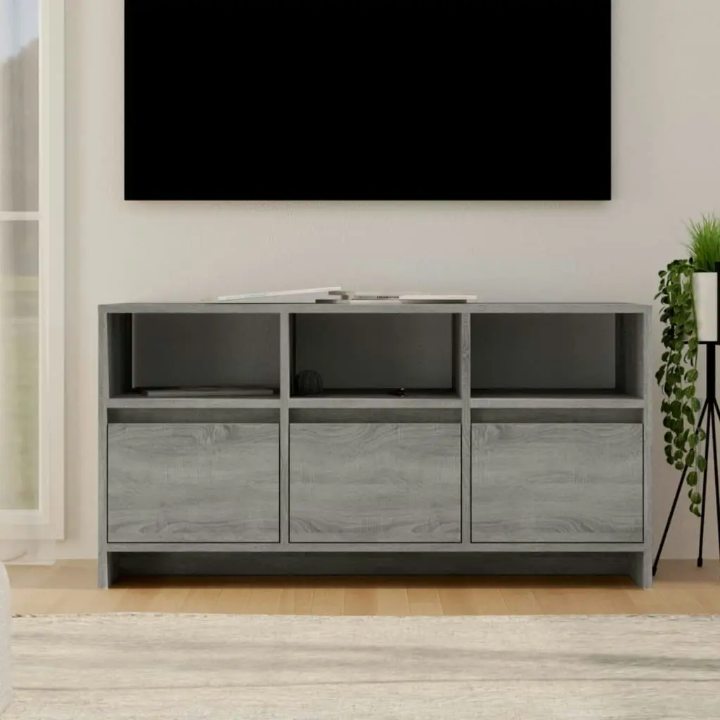 TV Cabinet Grey Sonoma 102x37.5x52.5 cm Engineered Wood 813024