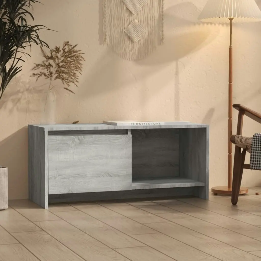 TV Cabinet Grey Sonoma 90x35x40 cm Engineered Wood 813018