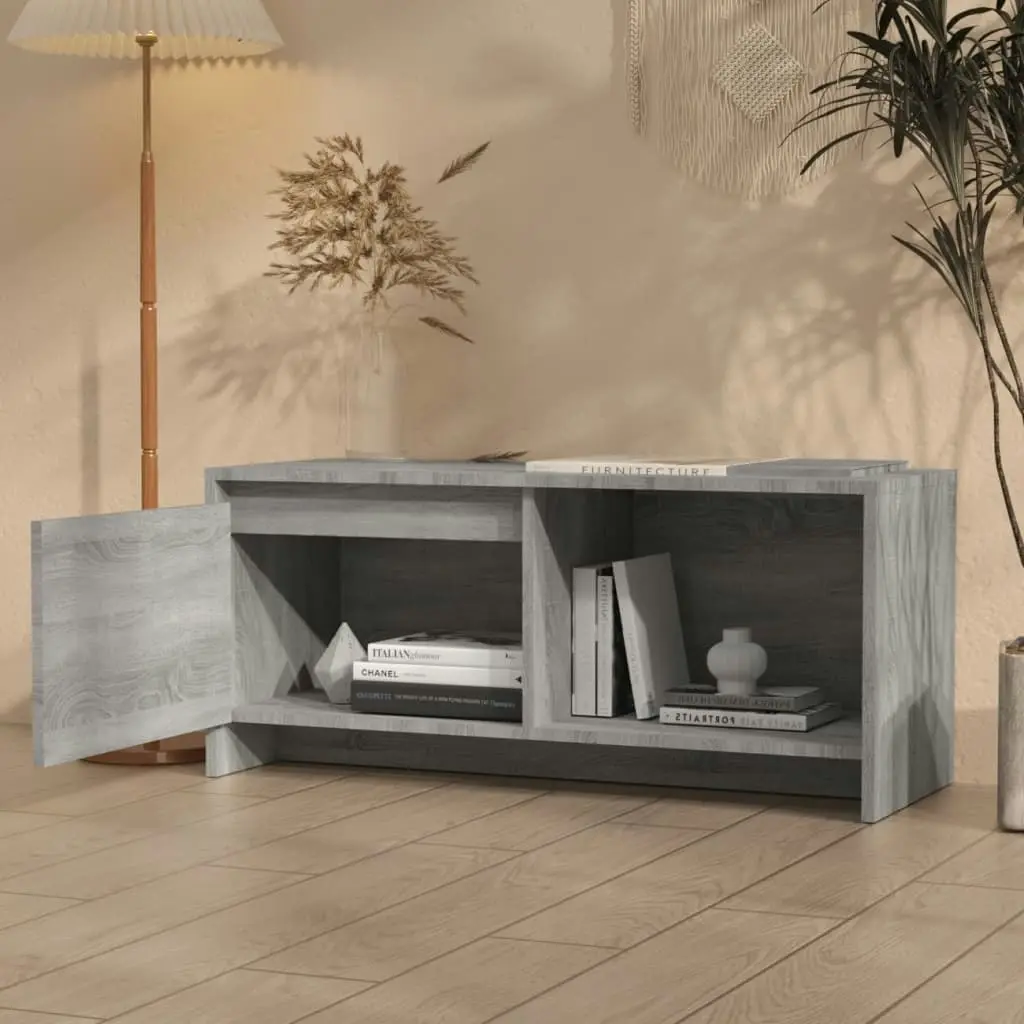 TV Cabinet Grey Sonoma 90x35x40 cm Engineered Wood 813018