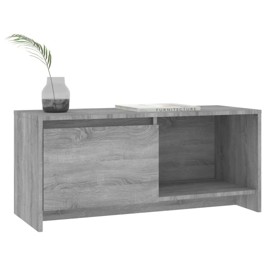 TV Cabinet Grey Sonoma 90x35x40 cm Engineered Wood 813018