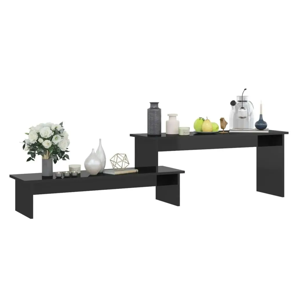 TV Cabinet High Gloss Black 180x30x43 cm Engineered Wood 806272